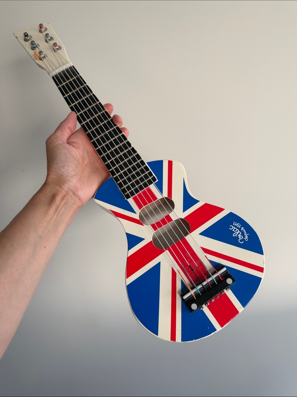 VILAC Blue Red Union Jack Kids Guitar Toy
